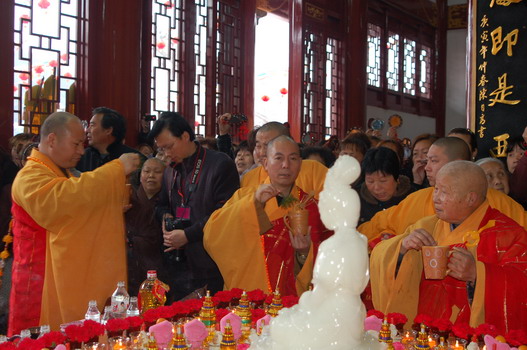 方丈了法大和尚应邀前往延庆寺参加佛像开光典礼(图7)