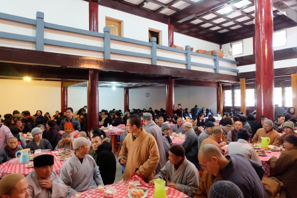雁荡山能仁寺2017年举行新年团圆饭(图6)