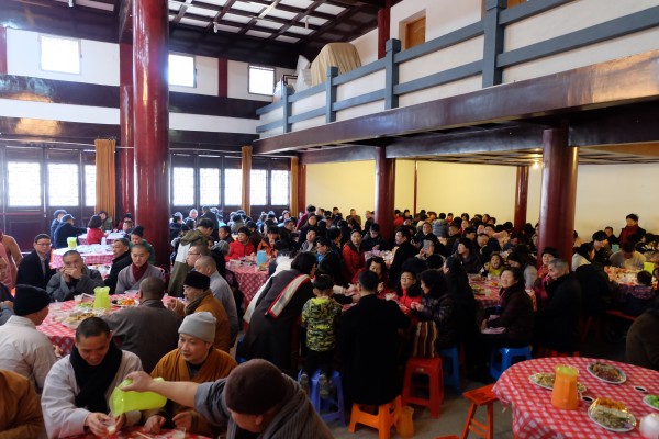 雁荡山能仁寺2017年举行新年团圆饭(图7)