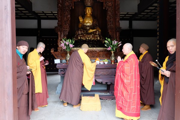 雁荡山能仁寺大年初一举行新春祈福普佛法会和上供(图7)