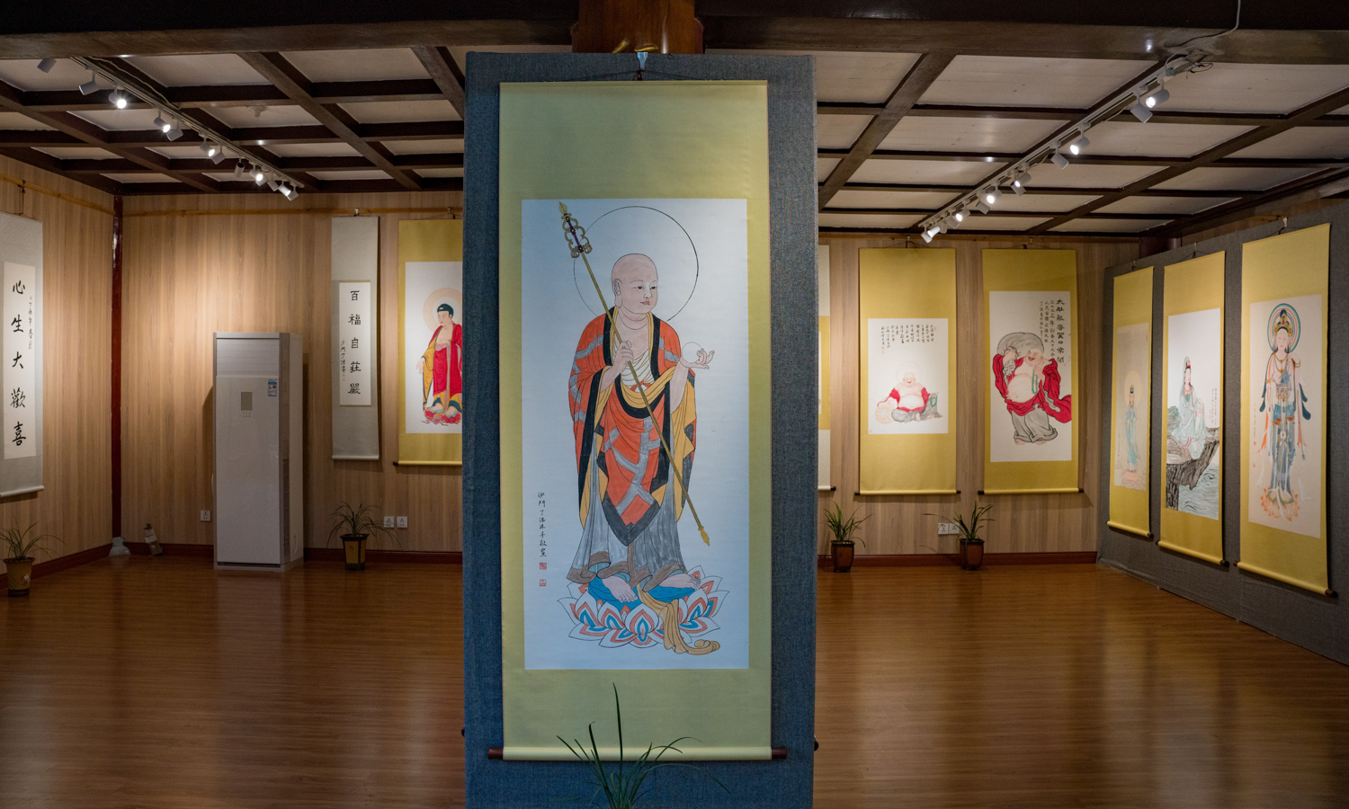 迎亚运 庆国庆：温州能仁寺雁荡山举行办“千佛岩下——了法法师书画展”(图27)